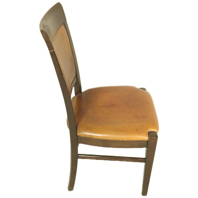 Animal Skin Mid 20th Century French Leather Dining Chairs, Set of 6 For Sale - Image 7 of 10