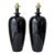 Large Vintage Bottleneck Urn Ceramic Lamps, a Pair For Sale