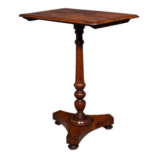 1820s Antique Regency English Tilting Lamp Table For Sale