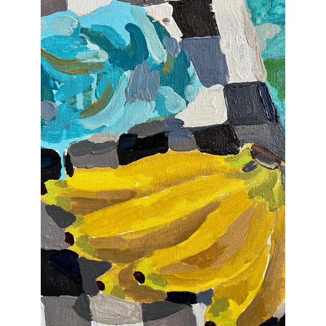 French Country Banana, Strawberry, Daisy, Original Impressionist Oil Painting by Molly Mansfield For Sale - Image 3 of 3