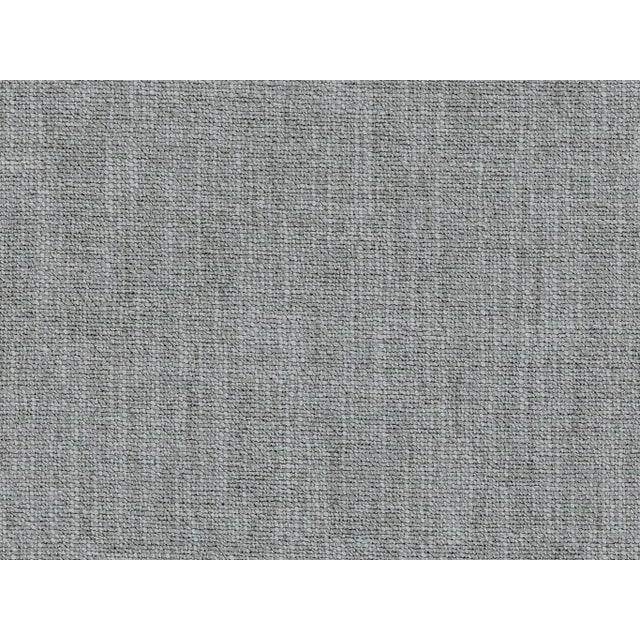 Contemporary Greta Ottoman, Stone Linen Swatch For Sale - Image 3 of 3