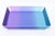 The glorious colors that fade into one another of purple, blue and turquoise/blue was done for Art Basel 2016 by an artist...