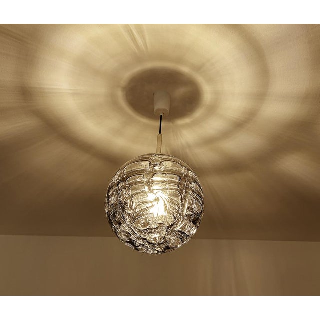 Gray Murano Glass Pendant Light from Doria, 1970s For Sale - Image 8 of 18