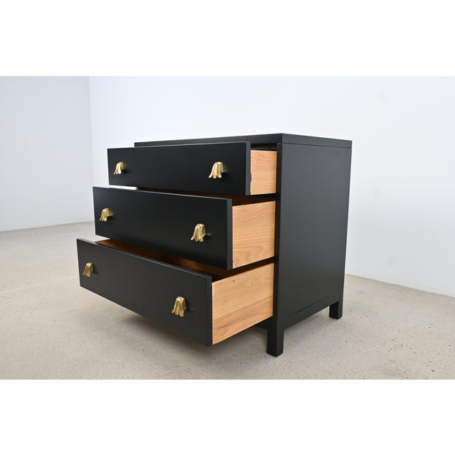 Robsjohn Gibbings for Widdicomb Black Lacquered Mid Century Modern Chest of Drawers For Sale In South Bend - Image 6 of 14