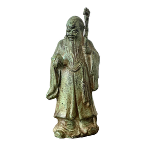 Vintage Asian Patinated Bronze Character
