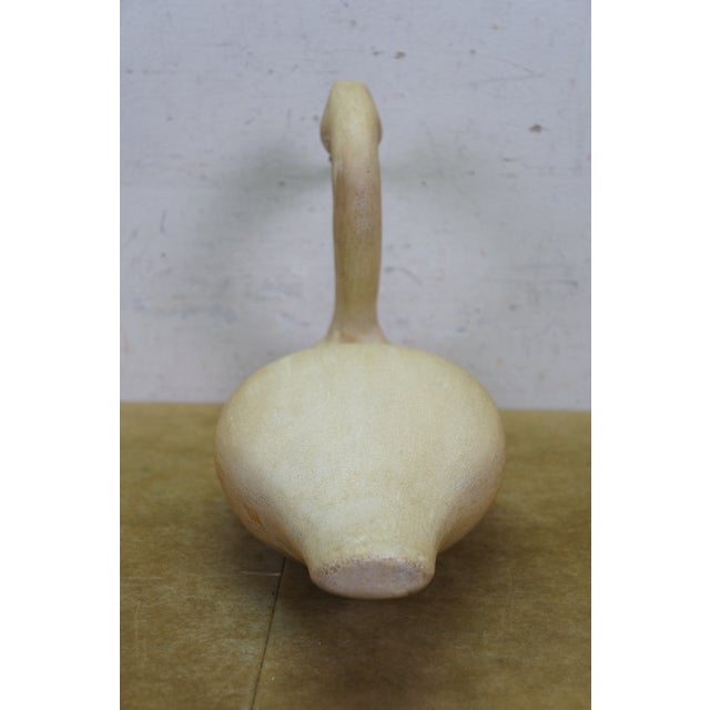 Late 20th Century Rare Wildfowler Decoy Ny Hand Carved Wooden Tundra Swan Folk Art Figure 18" For Sale - Image 4 of 13