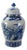 Chinese Blue and White Porcelain Ginger Jar With Flowers & Flying Birds For Sale