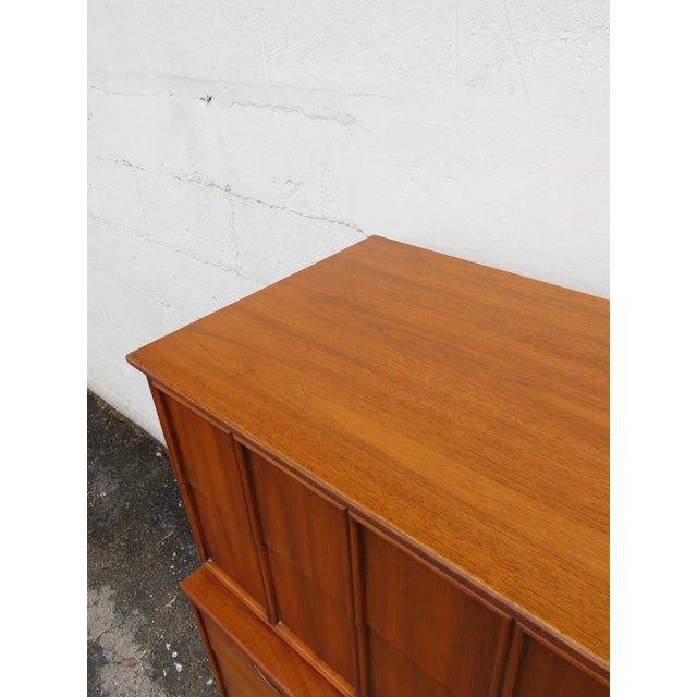 Kent Coffey Parkway Mid Century Modern Tall Chest of Drawers Highboy 6386 For Sale - Image 14 of 16