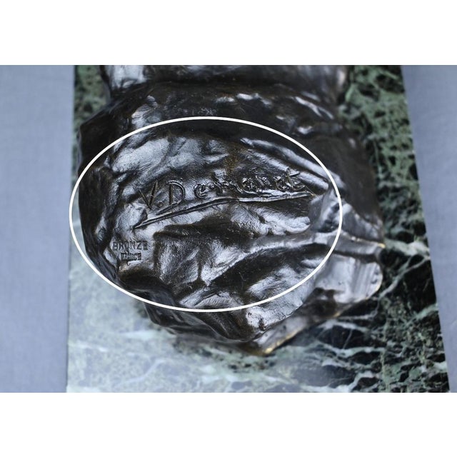 Victor Demanet, Bust of a Man, 20th Century, Bronze For Sale - Image 17 of 18