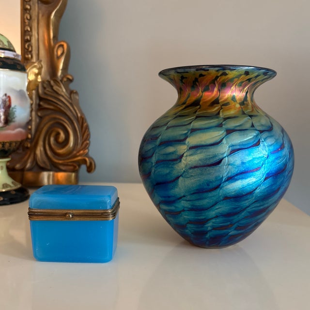 Glass Lundberg Studios Abstract Art Glass For Sale - Image 7 of 7