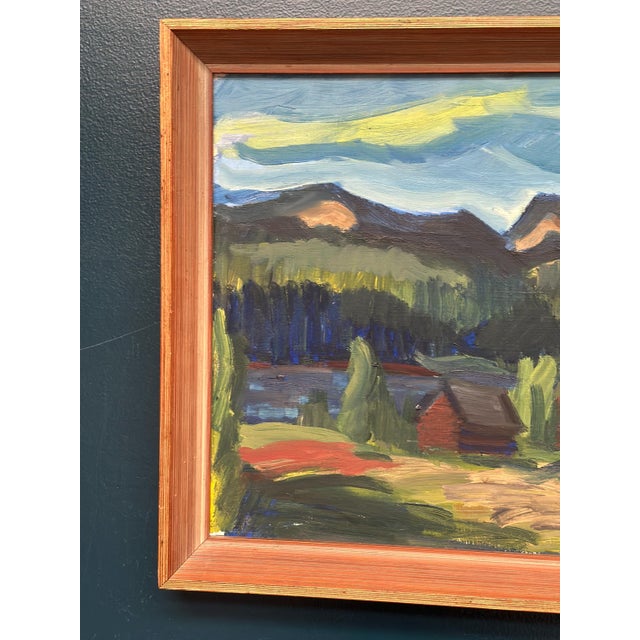 Kerstin Flyckt, Mountain Landscape, 1960s, Oil on Panel, Framed For Sale - Image 7 of 18