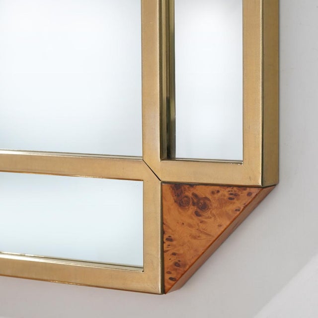 Console Table with Mirror in Briar Root by Mario Falcone for Fratelli Turri, 1970s, Set of 2 For Sale - Image 11 of 16