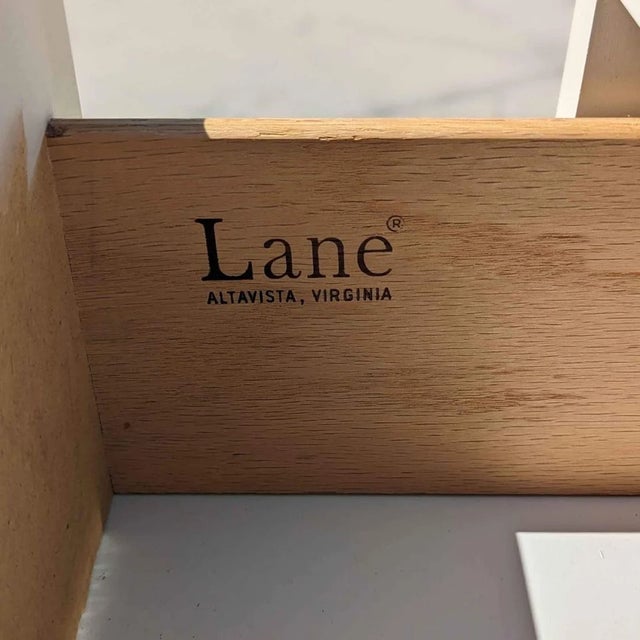 Contemporary Postmodern Laminate & Glass Top Highboy Dresser by Lane, 1980s For Sale - Image 3 of 10