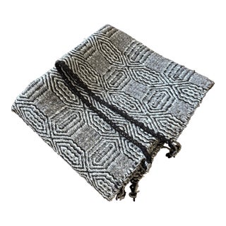 Vintage Handwoven Navajo Double Saddle Blanket - Stripe Ingrain Twill-Weave For Sale