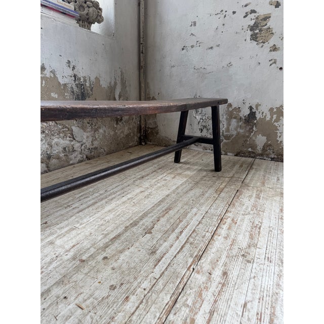 Antique Bench in Dark Patinated Pine, 1890s For Sale - Image 17 of 18