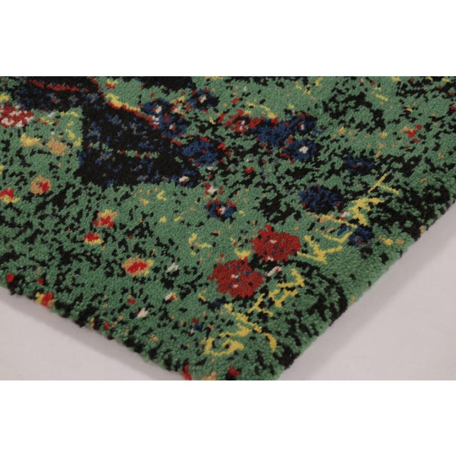 1990s Klimt-Inspired Vintage Art Rug “Farm Garden With Sunflowers” - Rug & Kilim For Sale - Image 5 of 8
