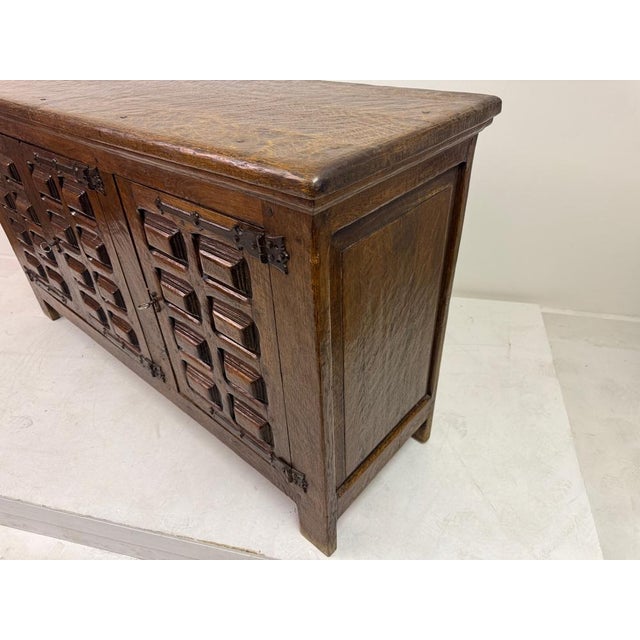 Mid-Century Modern Belgian Oak Sideboard, 1950s For Sale - Image 10 of 16