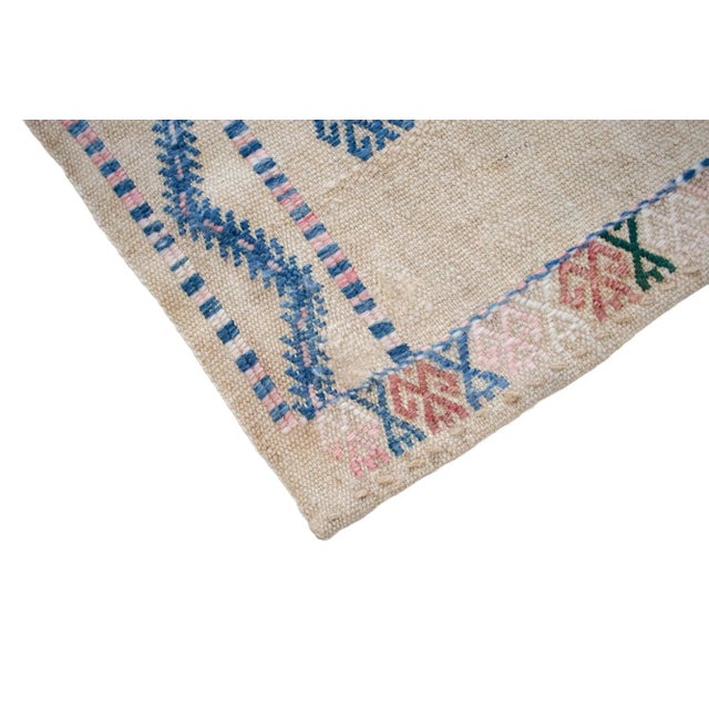 1950s Vintage Turkish Kilim Handwoven Embroidered Area Rug For Sale - Image 11 of 12