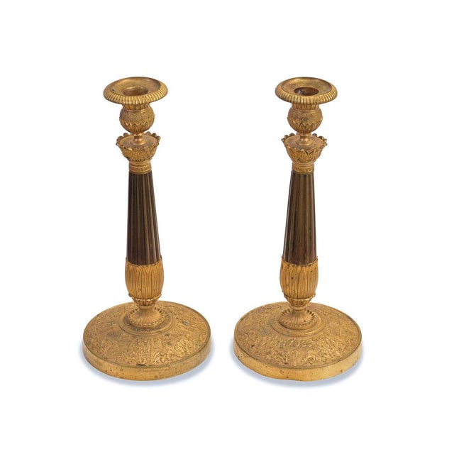 Empire Candelabras in Gilt Bronze, France, Set of 2, Set of 2 For Sale - Image 9 of 9