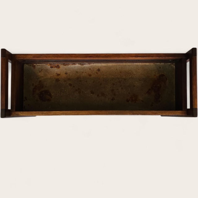 1960s Swedish Teak Planter Stand With Metal Tray For Sale - Image 4 of 7