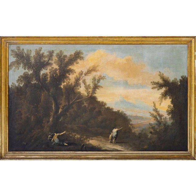 British School Artist, Landscape with Figures, 19th Century, Oil on Canvas, Framed For Sale - Image 5 of 6
