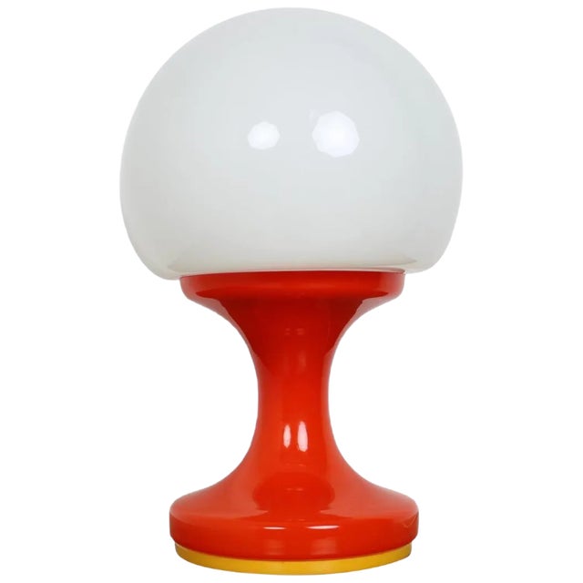 Mid-Century All Glass Table Lamp from Valasske Mezirici, Czechoslovakia, 1970s For Sale