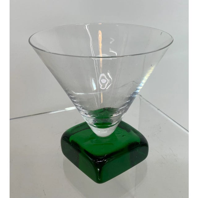 Set of 4 Modernist Style Martini Glasses For Sale - Image 9 of 11