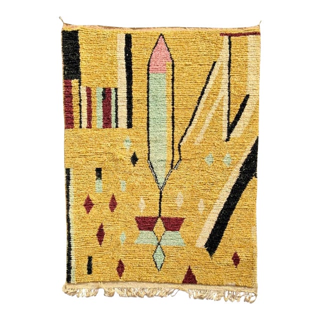 Modern Moroccan Rug Handmade Wool – Colorful Berber Area Rug For Sale