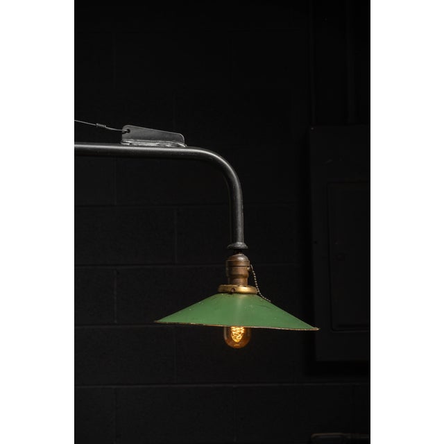 Industrial Antique Industrial Swing Arm Lamp For Sale - Image 3 of 6