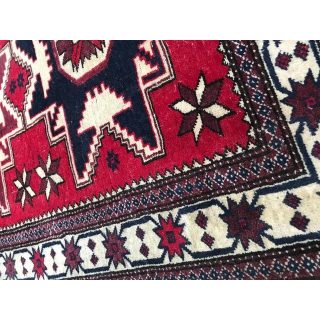 Maroon Vintage Turkish Konya Rug, 1980s For Sale - Image 8 of 10