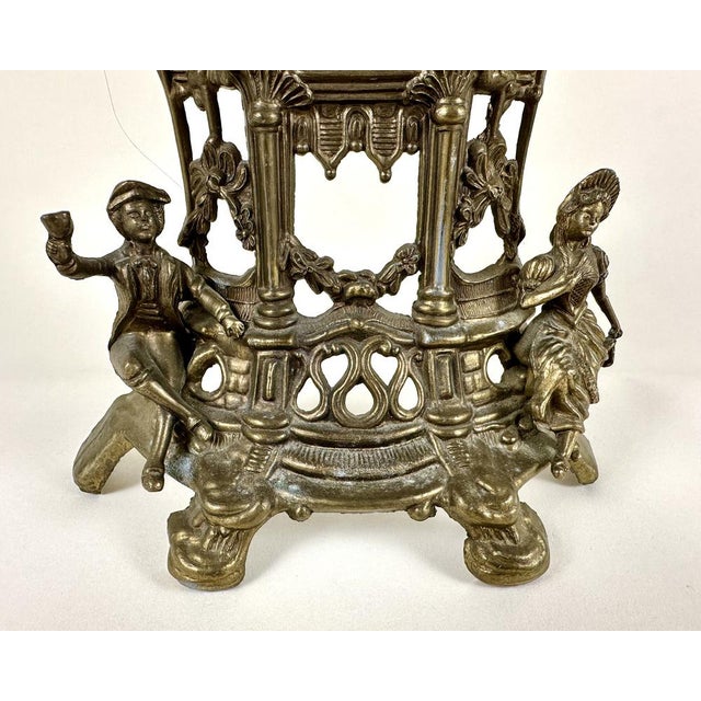 1950s Vintage French Bronze Mantel Clock, 1950s For Sale - Image 5 of 7