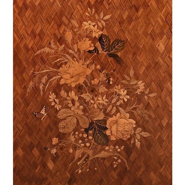 Brown Napoleon III Buffet in Marquetry of Precious Woods, 1800s For Sale - Image 8 of 18
