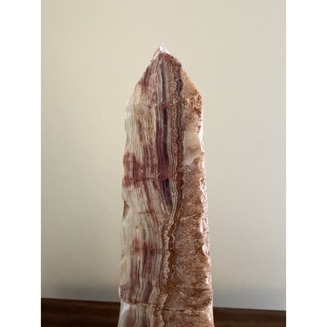 Neoclassical Solid Marble Green and Brown Obelisk For Sale - Image 4 of 13