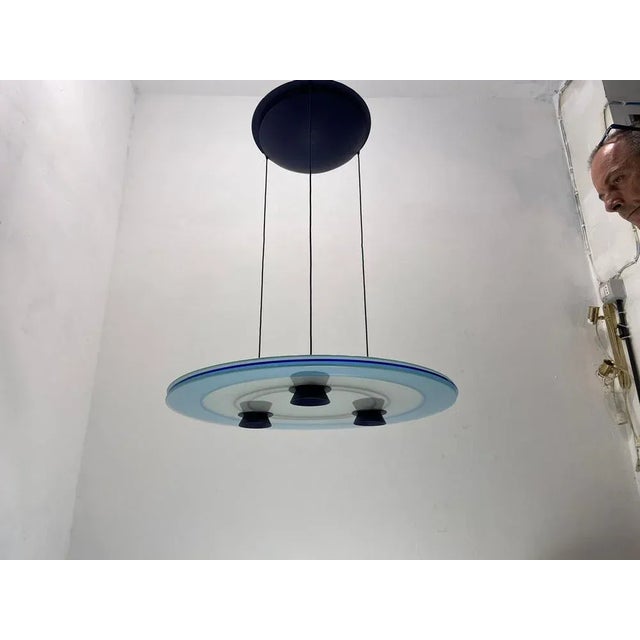 Aurora Glass Light Pendant from Arteluce, 1980s For Sale - Image 10 of 13