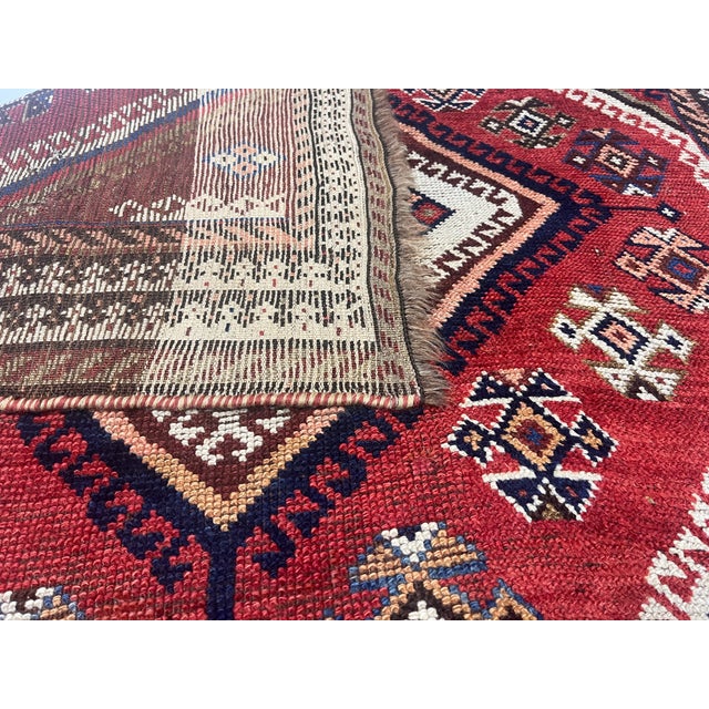 Textile Fine Antique Persian Qashqai Rug 4’3" X 7’3" For Sale - Image 7 of 9
