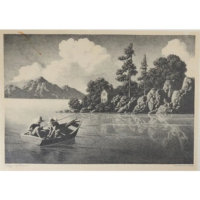 Vintage 1943 Hannes Bok Lazy Afternoon Lithograph For Sale In Seattle - Image 6 of 6