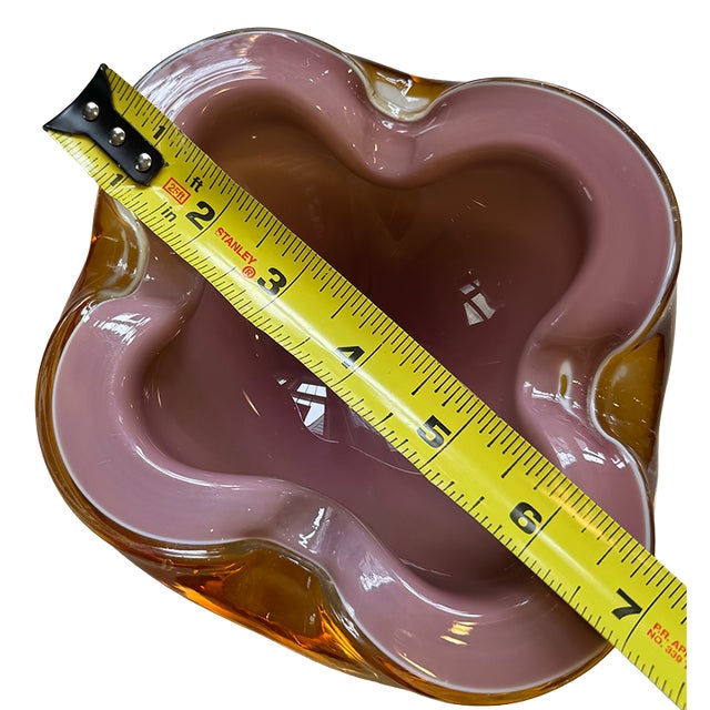 Alfredo Barbini Mid-Century Murano Cased Art Glass Biomorphic "Geode" Bowl/Ashtray For Sale - Image 13 of 14