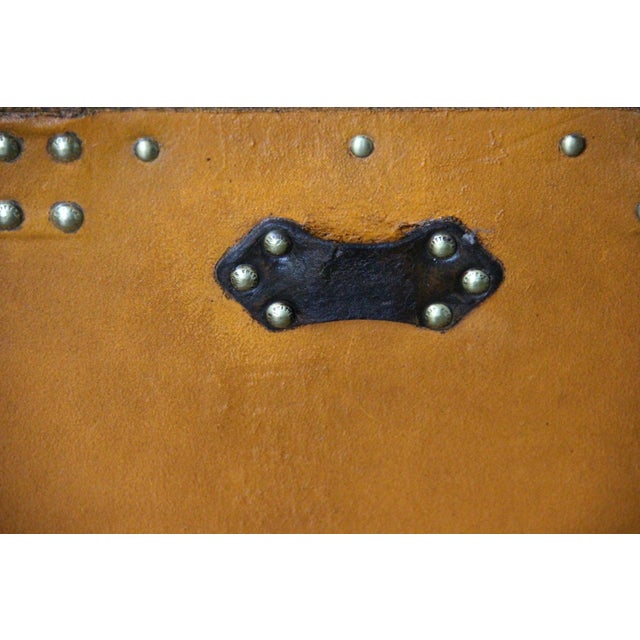 Antique Cabin Trunk in Orange Canvas from Louis Vuitton, 1900s For Sale - Image 9 of 18