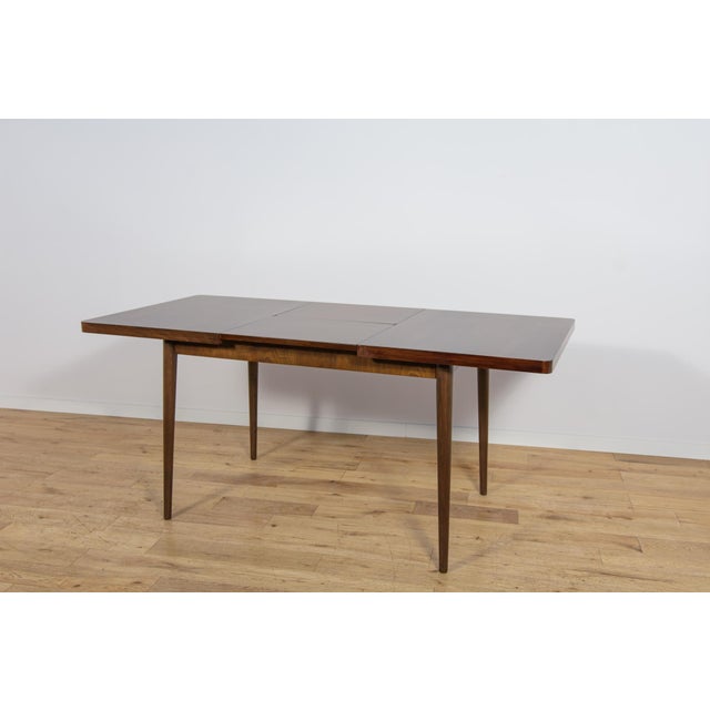 Mid-Century Walnut Dining Table by Bohumil Landsman for Jitona, Former Czechoslovakia, 1960s For Sale - Image 10 of 18