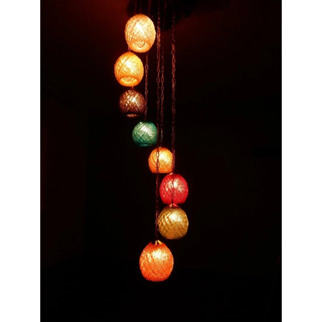1960's Mid Century Modern Cascading 8 Color Pendant Chandelier For Sale - Image 9 of 10