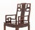 Brown Chinese Modern Rosewood Armchairs and Side Chair Set, 3 For Sale - Image 8 of 13