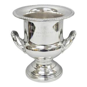 Vintage Silver Plated Trophy Cup Urn Champagne Chiller Ice Bucket 10 Anniversary