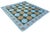 Handmade New Zealand Wool Dhurrie, Sky Blue, Beige and Green Swedish Tile Rug- 78"x88" For Sale - Image 11 of 13