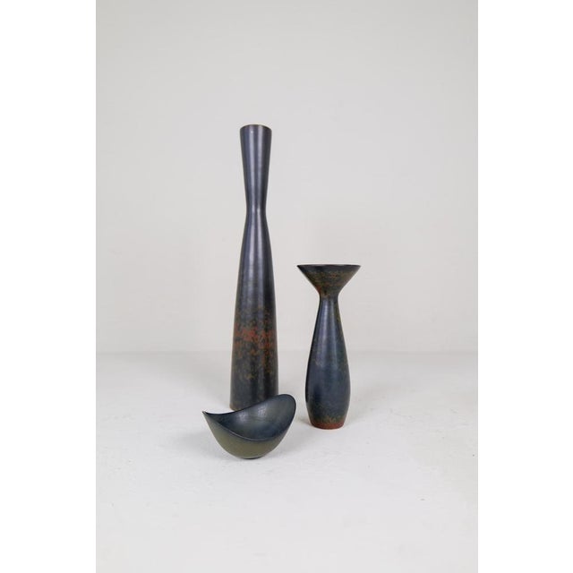 1950s Mid-Century Modern Vases by C. H. Stålhane for Rörstrand, Sweden, 1950s, Set of 3 For Sale - Image 5 of 18
