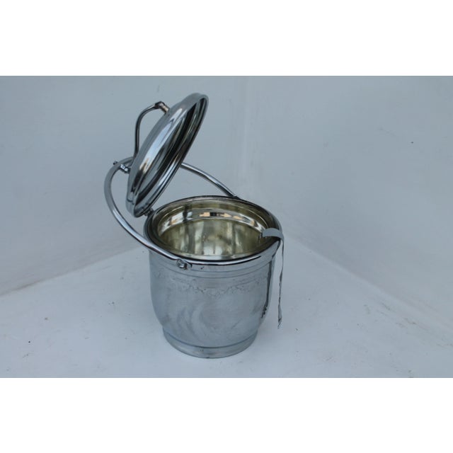 Silver 1970s Mid-Century Modern United Sold Brass Co. u.s.a. Chrome Ice Bucket For Sale - Image 8 of 10