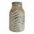 Rustic Blue Green Ceramic Vase With Chevron Carving For Sale
