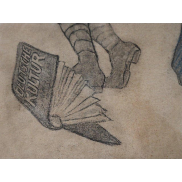 Gerard Vroom, Military Caricature, French Kick, 1800s, Pencil Drawing For Sale - Image 5 of 9