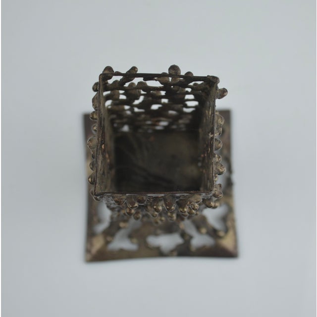 Metal Brutalist Handmade Iron Candleholders, 1970, Set of 2 For Sale - Image 7 of 18