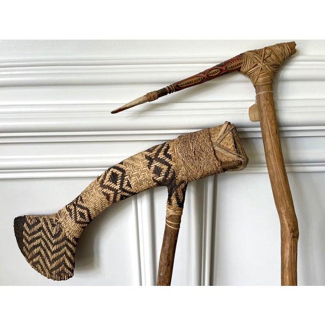 Tribal Two Ceremonial Weapon from Highlands of Papua New Guinea Provenance For Sale - Image 3 of 17