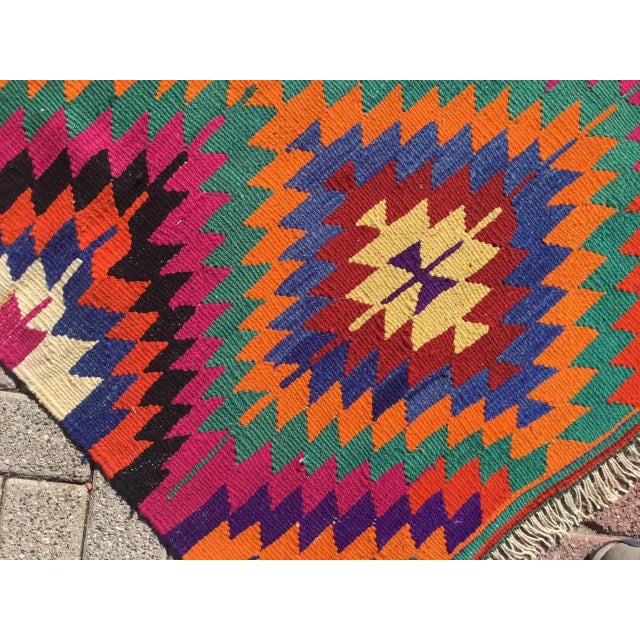 Textile Small Bohemian Kilim - 54" X 33" For Sale - Image 7 of 10